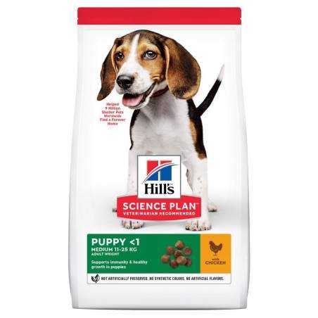 Hill's Science Plan Puppy Medium Chicken sausas maistas vidutinių veislių šuniukams, 14 kg Hill's - 1