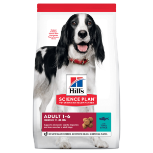 Hill's Sience Plan Canine Adult Medium Tuna and Rice sausas maistas vidutinių veislių šunims, 12 kg Hill's - 1