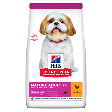 Hill's Science Plan Small and Mini Mature Adult 7+ Chicken сухой корм для пожилых собак мелких пород, 3 кг Hill's - 1