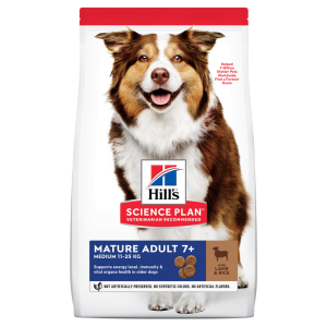 Hill's Science Plan Medium Mature Adult 7+ Lamb and Rice kuivtoit keskmist tõugu vanematele koertele, 14 kg Hill's - 1