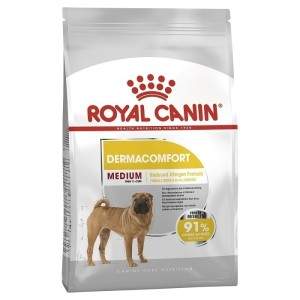 Royal Canin Medium Dermacomfort sausā barība vidēja izmēra pieaugušiem suņiem ar ādu, kas ir pakļauta kairinājumam un niezei, 3 
