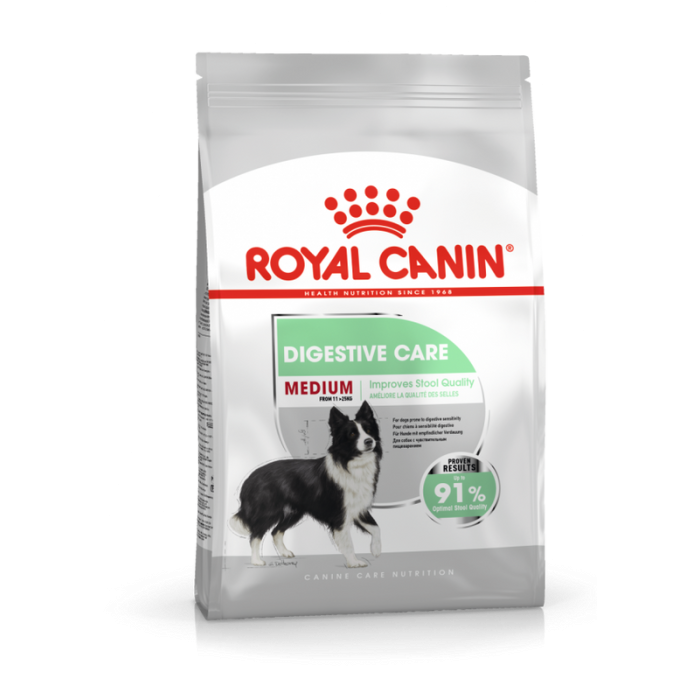 Royal Canin Medium Digestive Care sausas maistas vidutinių veislių suaugusiems šunims, kurių virškinimo sistema yra jautri, 3 kg