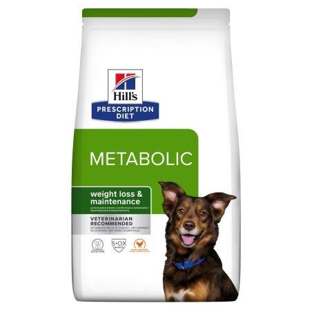 Hill's Prescription Diet Metabolic Weight Loss and Maintenance Chicken sausā barība suņiem ar aptaukošanās problēmām, 12 kg Hill