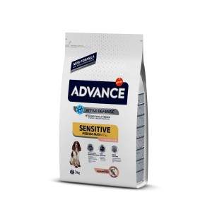 Advance Medium Sensitive Salmon сухой корм для собак с проблемами пищеварения и кожи, 3 кг. Advance - 1