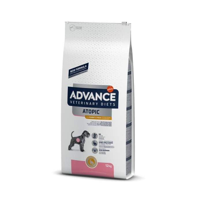 Advance Veterinary Diets Atopic Med-Maxi Rabbit and Peas sausas maistas alergiškiems šunims, sergantiems dermatoze, 3 kg Advance