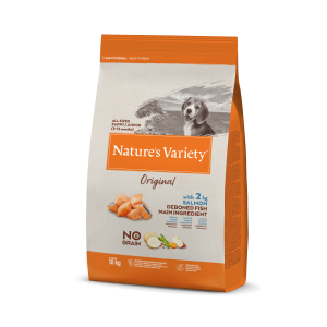 Nature's Variety Original Puppy-Junior Salmon bezgraudu sausā barība kucēniem, 10 Kg Nature's Variety - 1