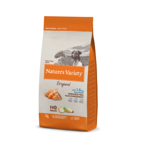 Nature's Variety Original Mini Adult Salmon begrūdis, sausas maistas mažų veislių šunims, 7 kg Nature's Variety - 1