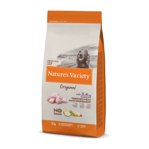 Nature's Variety Original Med/Max Adult Turkey беззерновой, сухой корм для собак, 12 кг Nature's Variety - 1