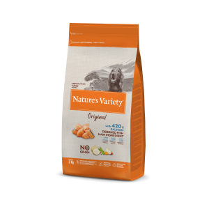 Nature's Variety Original Med/Max Adult Salmon bezgraudu sausā suņu barība, 2 kg Nature's Variety - 1