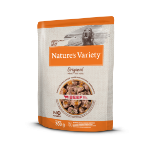 Nature's Variety Med/Max Adult Beef bezgraudu, mitrā suņu barība, 300 g Nature's Variety - 1