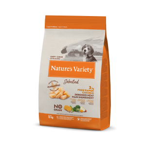 Nature's Variety Selected Puppy-Junior Chicken begrūdis, sausas maistas šuniukams, 10 kg Nature's Variety - 1