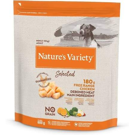 Nature's Variety Selected Mini Adult Chicken begrūdis, sausas maistas mažų veislių šunims, 0,6 kg Nature's Variety - 1