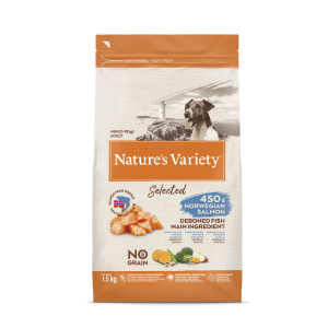 Nature's Variety Selected Mini Adult Salmon беззерновой сухой корм для собак мелких пород, 1,5 кг Nature's Variety - 1