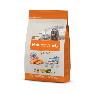 Nature's Variety Selected Med/Max Adult Norwegian Salmon беззерновой, сухой корм для собак, 12 кг Nature's Variety - 1