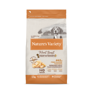 Nature's Variety Meat Boost Adult Chicken bezgraudu sausā suņu barība, 1,5 kg Nature's Variety - 1