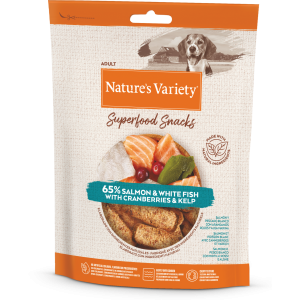 Nature's Variety Superfood Snacks Salmon and White Fish лакомства для собак, 85 g Nature's Variety - 1