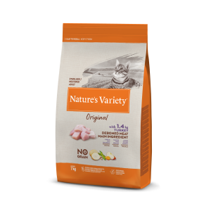 Nature's Variety Original Sterilized Turkey begrūdis, sausas maistas sterilizuotoms katėms, 7 kg Nature's Variety - 1