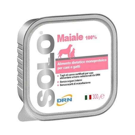 DRN Solo Maiale monoproteininis drėgnas maistas šunims ir katėms su kiauliena, 300 g DRN S.R.L. - 1