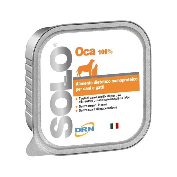 DRN Solo Oca monoprotein wet food for dogs and cats with goose meat, 100 g DRN S.R.L. - 1