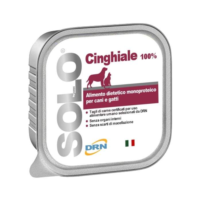 DRN Solo Cinghiale monoproteīna mitrā barība suņiem un kaķiem ar mežacūka, 100 g DRN S.R.L. - 1